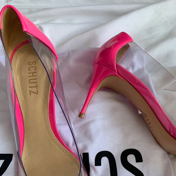 Schutz Garthy Transparent Pump Neon Pink - Picture 5 of 5